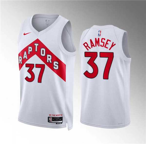 Men%27s Toronto Raptors #37 Jahmi%27us Ramsey White Association Edition Stitched Basketball Jersey Dzhi